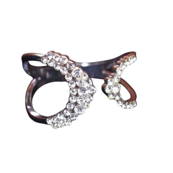 Womens Faux Diamond Cuff Bracelet - Picture 1 of 8